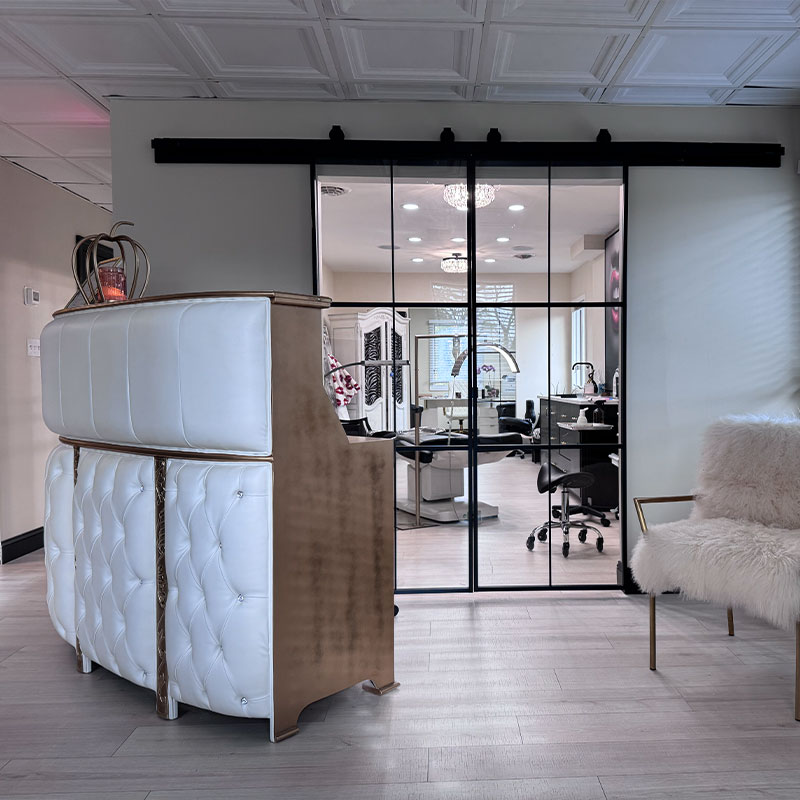 A beautiful shot of the clean and luxurious studio interior